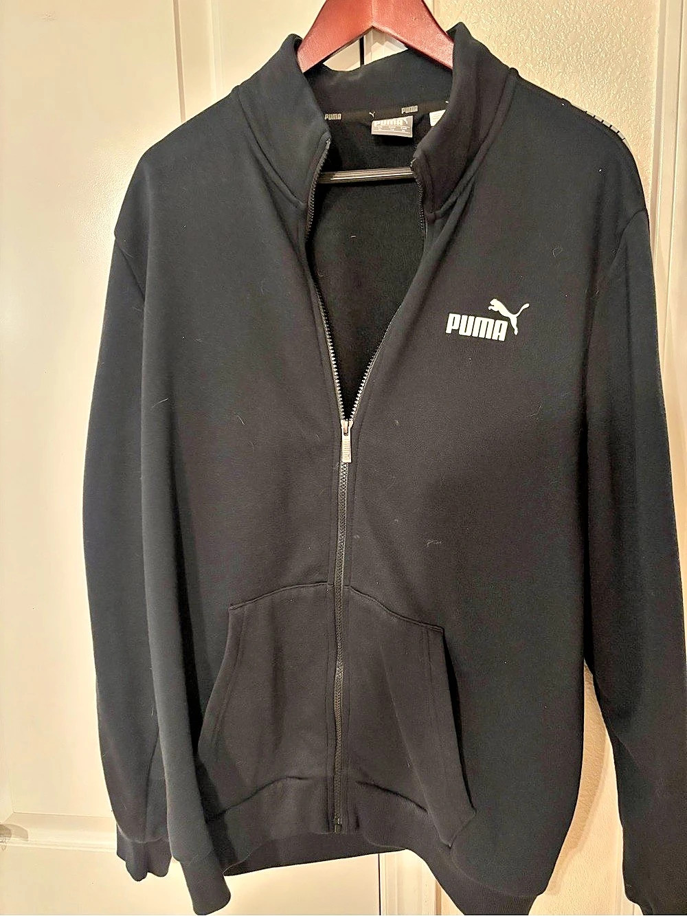 Puma Tape Full Zip Track Jacket Men's Black & White Size XL